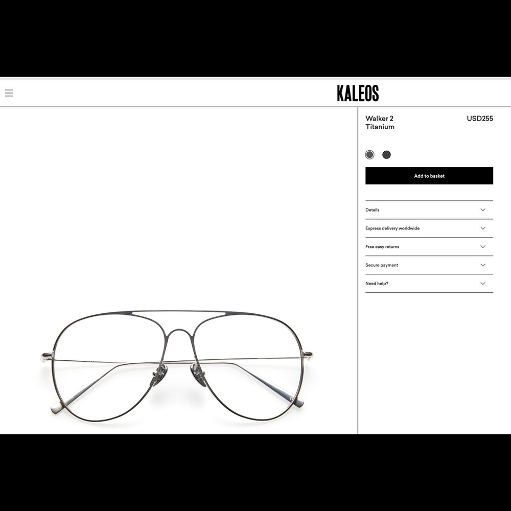KALEOS WALKER2 titanium glasses